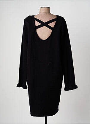 Robe pull stretch manches longues noir ICHI femme