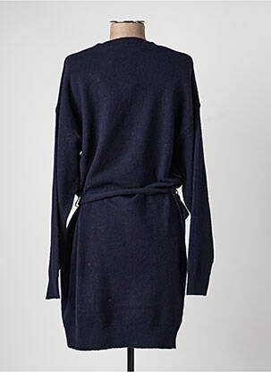 Robe pull resserrée sur le bas manches longues bleu ICHI femme