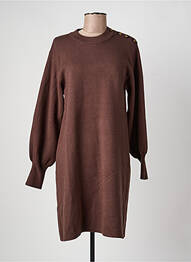 Robe pull stretch manches longues marron ARTLOVE femme