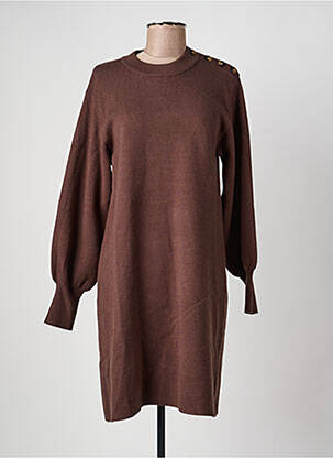 Robe pull stretch manches longues marron ARTLOVE femme
