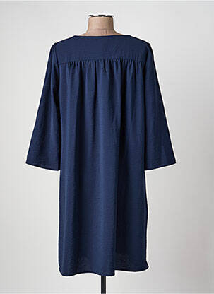 Robe mi-longue manches 3/4 manches 3/4 bleu GRACE & MILA femme