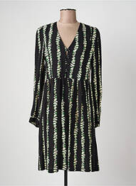 Robe mi-longue manches longues manches longues noir LA PETITE FRANCAISE femme