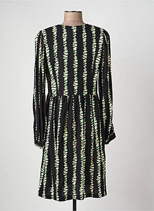 Robe mi-longue manches longues manches longues noir LA PETITE FRANCAISE femme