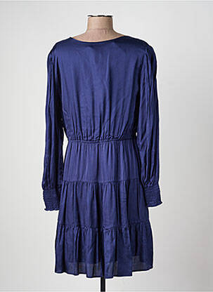 Robe courte manches longues manches longues bleu ARTLOVE femme