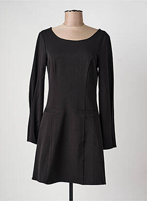 Robe courte fermeture zippée au dos manches longues noir VILA femme