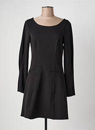 Robe courte fermeture zippée au dos manches longues noir VILA femme