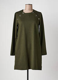 Robe courte manches longues manches longues vert LA FEE MARABOUTEE femme