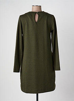 Robe courte manches longues manches longues vert LA FEE MARABOUTEE femme