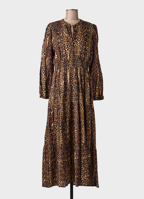 Robe longue manches longues manches longues noir AN' GE femme