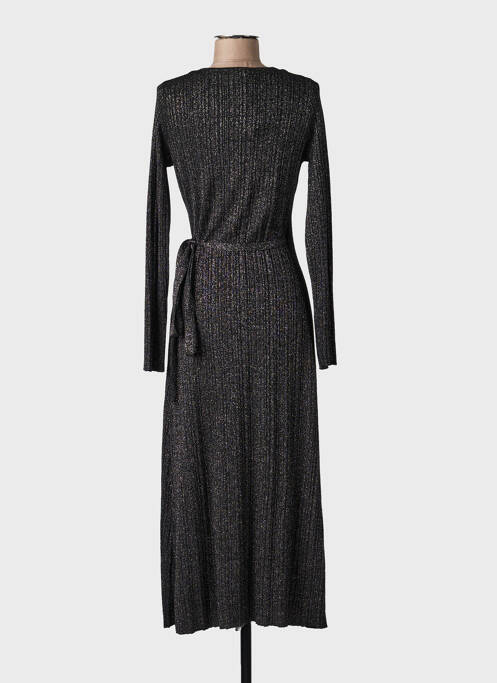 Robe longue manches longues manches longues argent GRACE & MILA femme