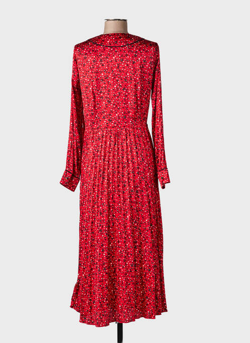 Robe longue manches longues manches longues rouge SCOTCH & SODA femme