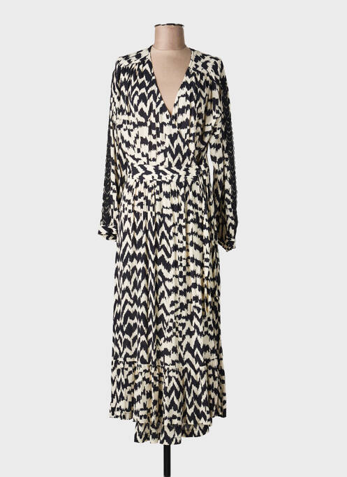 Robe longue manches longues manches longues noir LA PETITE FRANCAISE femme