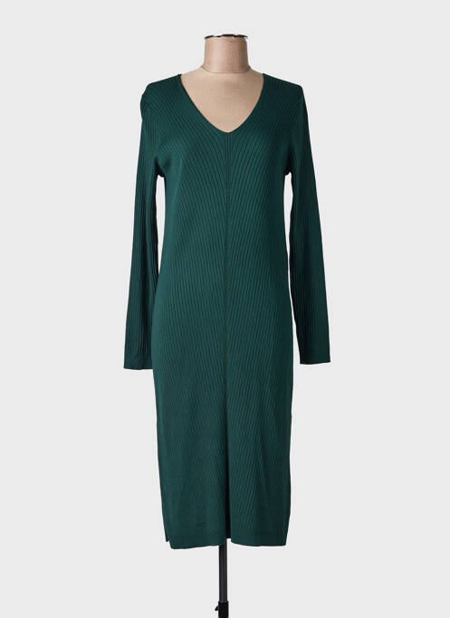 Robe pull col v manches longues vert VERA MONT femme