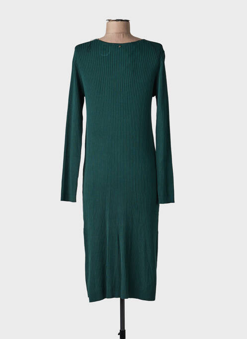 Robe pull col v manches longues vert VERA MONT femme