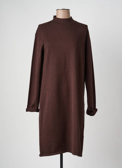 Robe pull col col montant manches longues marron BETTY BARCLAY femme