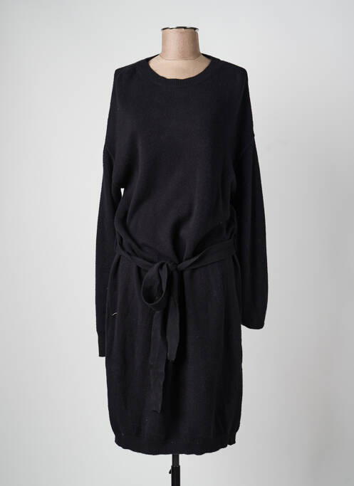 Robe pull coupe cintrée manches longues noir VILA femme