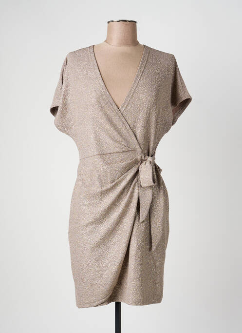 Robe courte manches courtes manches courtes or AN' GE femme