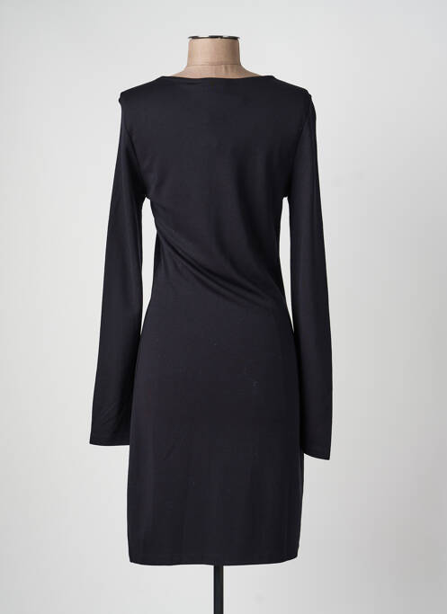 Robe mi-longue manches longues manches longues noir VILA femme