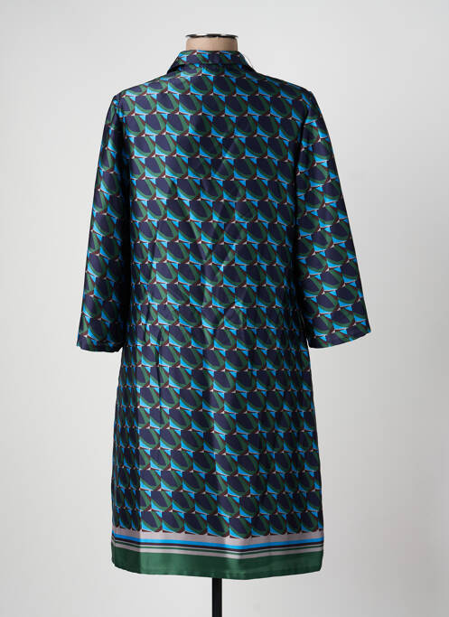 Robe courte manches 3/4 manches 3/4 bleu VERA MONT femme