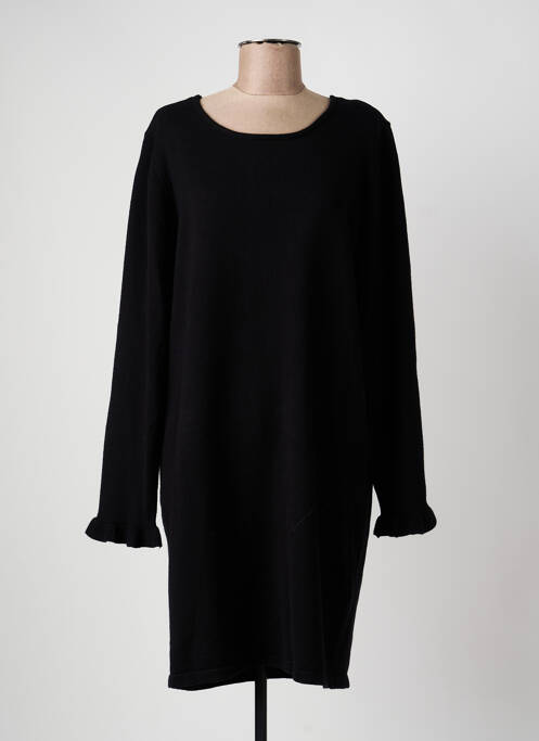 Robe pull stretch manches longues noir ICHI femme