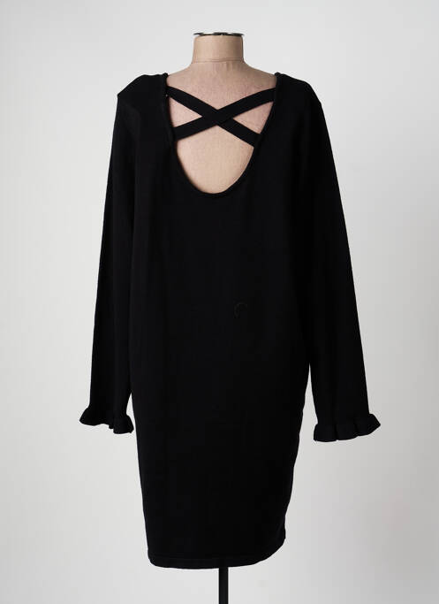 Robe pull stretch manches longues noir ICHI femme