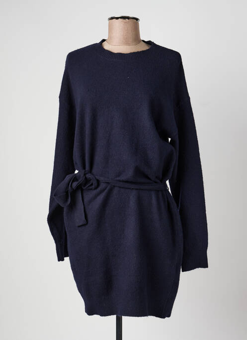 Robe pull stretch manches longues bleu ICHI femme