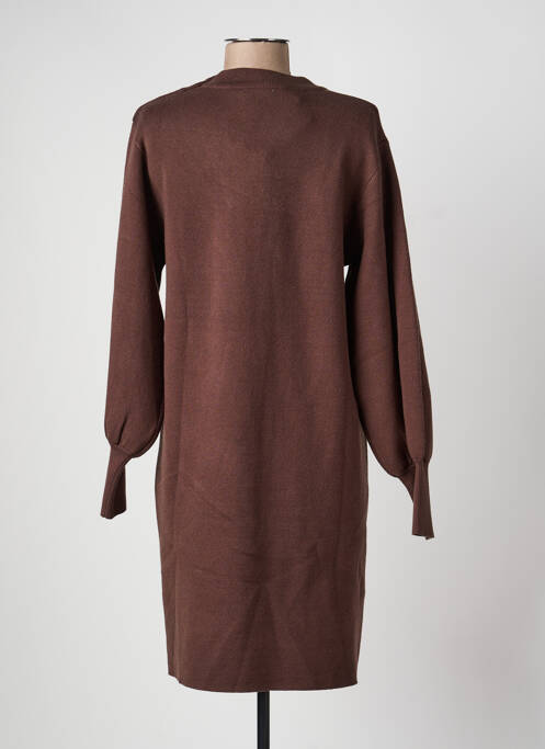 Robe pull stretch manches longues marron ARTLOVE femme