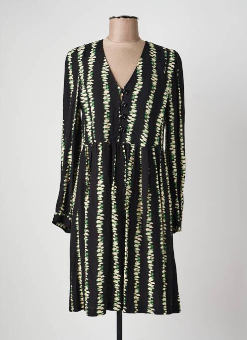 Robe mi-longue manches longues manches longues noir LA PETITE FRANCAISE femme