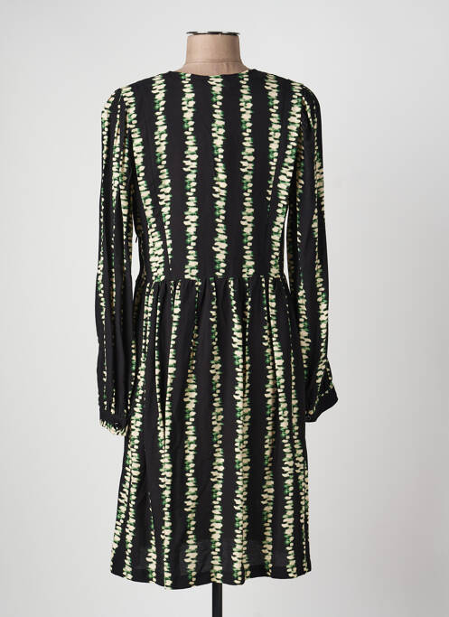 Robe mi-longue manches longues manches longues noir LA PETITE FRANCAISE femme
