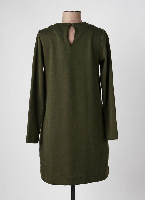Robe courte manches longues manches longues vert LA FEE MARABOUTEE femme