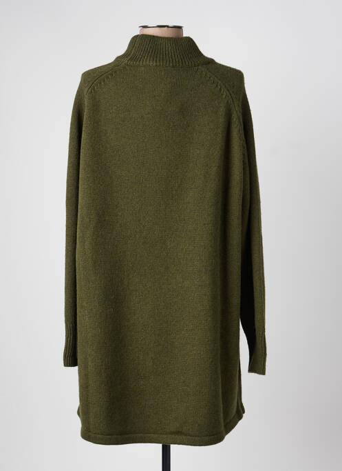 Robe pull col col montant manches longues vert GRACE & MILA femme