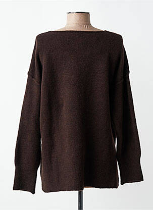 Pull stretch manches longues marron AN' GE femme