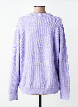 Pull tissage chiné manches longues violet CECIL femme
