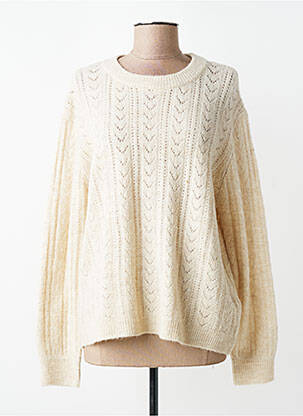 Pull stretch manches longues beige B.YOUNG femme