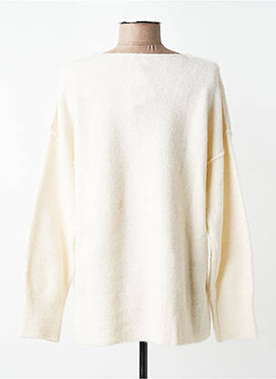Pull col v manches longues beige AN' GE femme