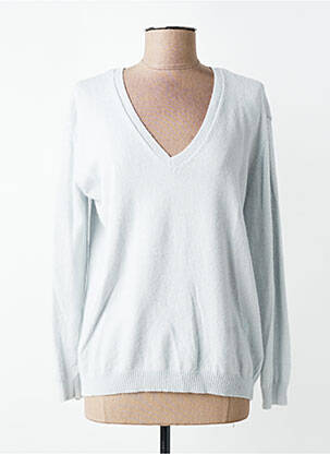 Pull col v manches longues bleu ARTLOVE femme