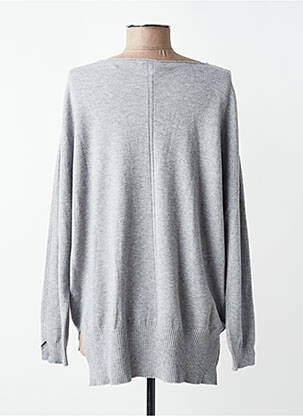 Pull tissage chiné manches longues gris PAKO LITTO femme