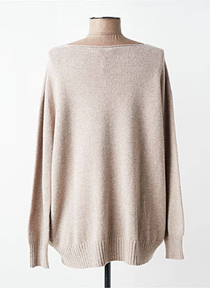 Pull tissage chiné manches longues beige PAKO LITTO femme