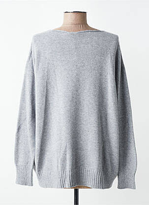 Pull tissage chiné manches longues gris PAKO LITTO femme