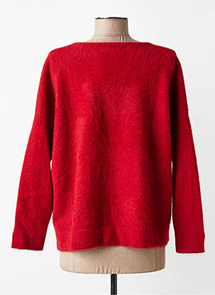 Pull coupe cintrée manches longues rouge ORFEO femme