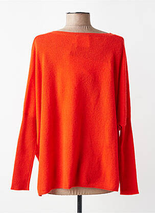 Pull col v manches longues orange ABSOLUT CASHMERE femme