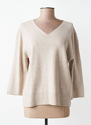 Pull tissage chiné manches longues beige BETTY BARCLAY femme