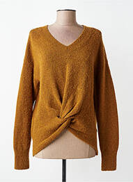 Pull tissage chiné manches longues marron SCOTCH & SODA femme