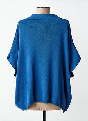 Pull stretch manches courtes bleu O'MER femme