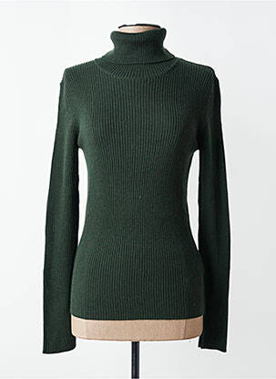 Pull col roulé coupe cintrée manches longues vert MKT STUDIO femme