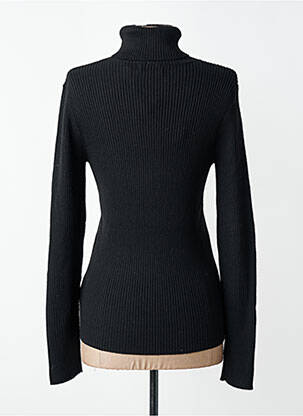 Pull col roulé coupe cintrée manches longues noir MKT STUDIO femme