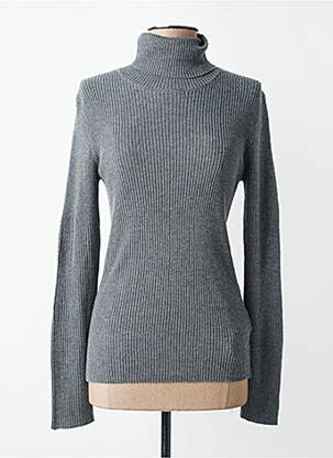 Pull col roulé coupe cintrée manches longues gris MKT STUDIO femme
