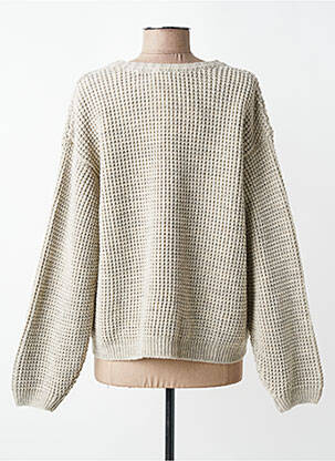 Pull stretch manches longues beige AMERICAN VINTAGE femme