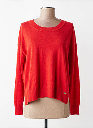 Pull stretch manches longues rouge ORFEO femme