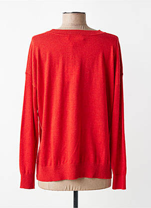 Pull coupe droite manches longues rouge ORFEO femme